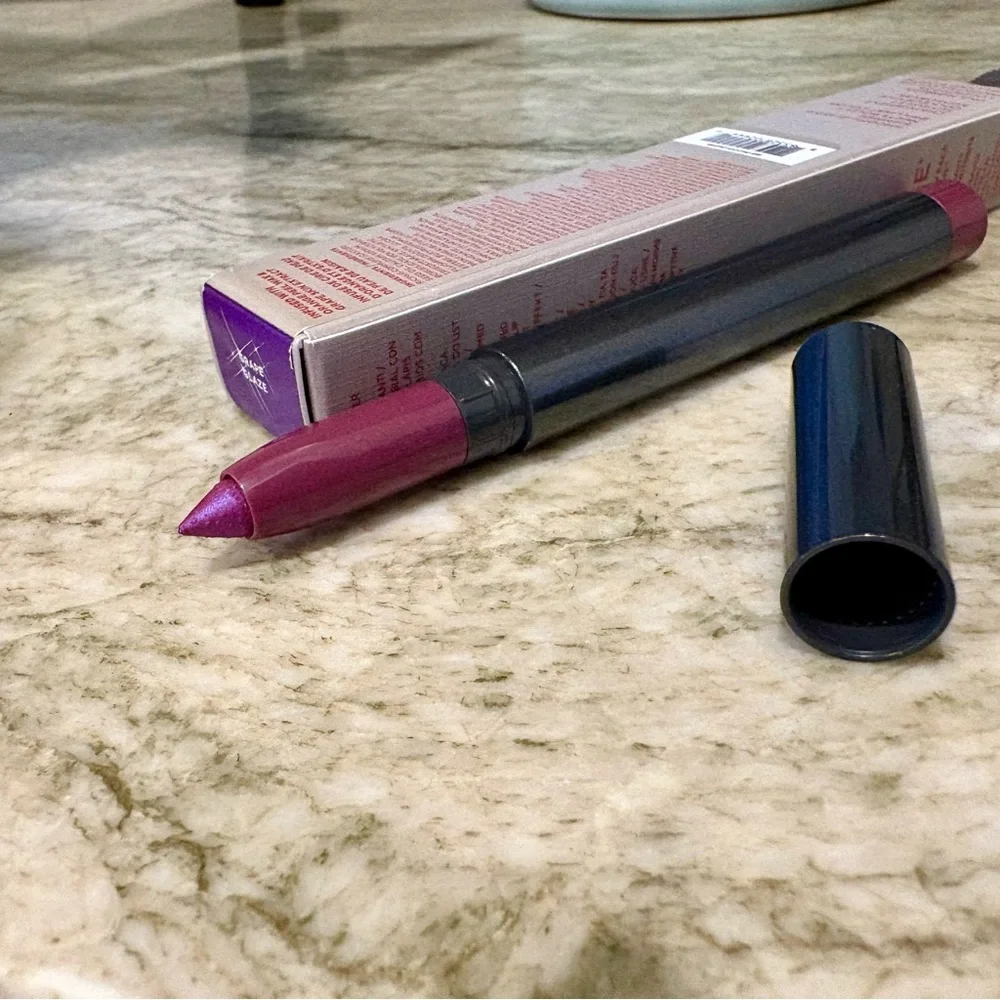 NEW UNUSED Bite Beauty Crystal Crème Shimmer Lip Crayon in Grape Glaze